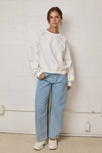 Load image into Gallery viewer, Lace Trim Cutout Sweatshirt - Lavender