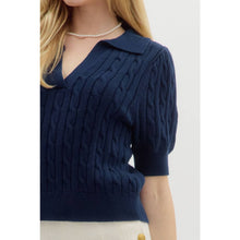 Load image into Gallery viewer, STYLE USA - Solid sweater cable knit top