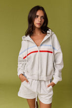 Load image into Gallery viewer, Sloane Stripe Detail Zip-Front Hoodie Set