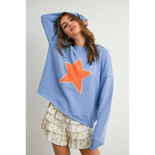 Load image into Gallery viewer, BUTTERMELON - Drop Shoulder Star Pattern Sweater - BMW7756