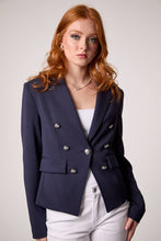 Load image into Gallery viewer, Kasey Nautical Hooded Blazer- Navy