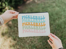Load image into Gallery viewer, Canary Road - Retro Pickleball Makeup Bag Cosmetic Zipper Pouch Accessory
