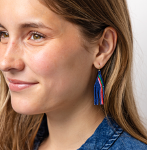 Load image into Gallery viewer, INK + ALLOY - Audrey Small Seed Bead Vertical Stripe Navy