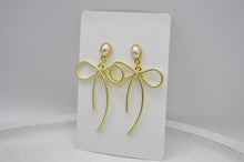 Load image into Gallery viewer, The Adorned Fox - Bow Earrings, Classic, Neutral, Trendy, Coquette