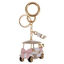 Load image into Gallery viewer, Sensibling Corp. - Enamel Bow Golf Cart Keychain Bag Charm