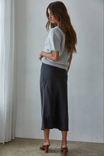 Load image into Gallery viewer, Knit Sweater Acrylic Nylon Wool Spandex Cable Detail - Gray