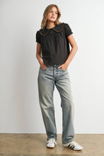Load image into Gallery viewer, Plaid Peter Pan Collar Puff Sleeve Blouse-BMT8693