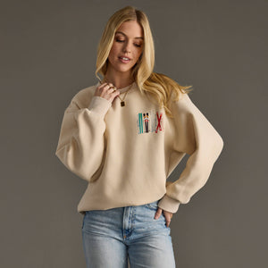 Panache Apparel Co. - Tan Apres Ski Club Sweatshirt