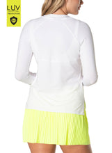 Load image into Gallery viewer, Lucky In Love - Women's UV 50+ High Low Breezy Long Sleeve - WHITE