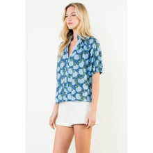 Load image into Gallery viewer, Puff Sleeve Flower Print Top