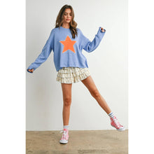 Load image into Gallery viewer, BUTTERMELON - Drop Shoulder Star Pattern Sweater - BMW7756