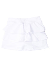 Load image into Gallery viewer, Girls White Tiered Active Skort