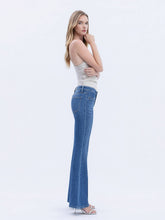 Load image into Gallery viewer, FLYING MONKEY - MID RISE WELT POCKET PIN TUCK FLARE JEANS F6324