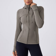 Load image into Gallery viewer, Sodalemon - Women Full Zipper Drawstring Hat Side Pocket Sport Jacket