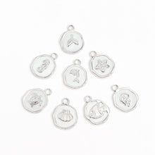 Load image into Gallery viewer, WJW - 18K Gold PVD Sea Shell White Epoxy Charm