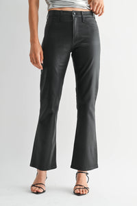 JUST BLACK DENIM - BP459J-C - COATED BLK - Slim Cropped Bootcut