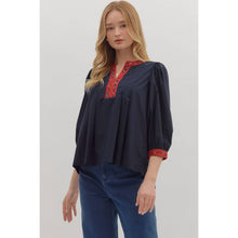 Load image into Gallery viewer, Solid Top with Tartan Trim