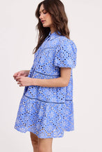 Load image into Gallery viewer, Eyelet Button-down Mini Dress