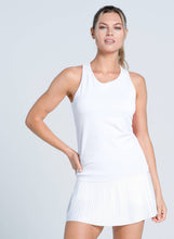 Load image into Gallery viewer, Lucky In Love - Women's Seamless High Neck Tank w/ Bra - WHITE
