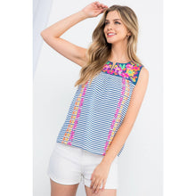 Load image into Gallery viewer, Stripe Embroidered Top