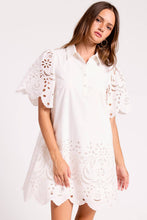Load image into Gallery viewer, Scallop Embroidered Mini Dress