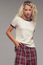 Load image into Gallery viewer, Sporty Trim Textured Crewneck Top