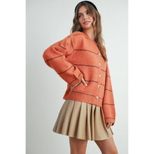 Load image into Gallery viewer, BUTTERMELON - Button Front Striped Cardigan - BMC7580
