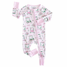 Load image into Gallery viewer, Birdie Babes Convertible Zip Romper | Pink