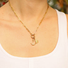 Load image into Gallery viewer, WJW - Stainless Steel Paperclip Carabiner Charm Holder Necklace