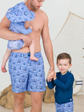 Load image into Gallery viewer, Baby Boys Blue Seas the Day Long Sleeve One Piece Rash Guard