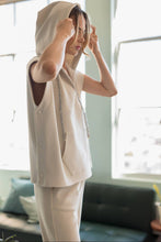 Load image into Gallery viewer, Kyle Poncho Top with Sparkles - Beige