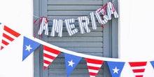 Load image into Gallery viewer, My Mind’s Eye - HAM1204 - America Ticking Fabric Puffy Banner