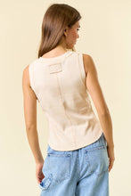 Load image into Gallery viewer, Cotton Ribbed Tank W/Round Hem