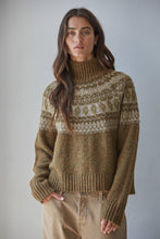 Load image into Gallery viewer, Knit Sweater Fair Isle Mock Neck Pullover