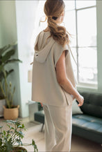 Load image into Gallery viewer, Kyle Poncho Top with Sparkles - Beige