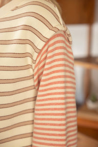 Mixed Striped Long Sleeve Knit Top