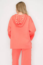 Load image into Gallery viewer, Joh Apparel - Francine French Scuba Pearl Hoodie: Burnt Orange / XS / 7425FT
