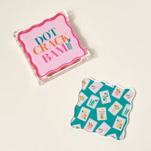 Load image into Gallery viewer, Table Talk Acrylic Coaster Set–It's Mahj Time