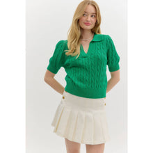 Load image into Gallery viewer, STYLE USA - Solid sweater cable knit top