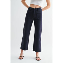 Load image into Gallery viewer, Mica Denim - HIGH RISE WIDE LEG CROP RAW HEM