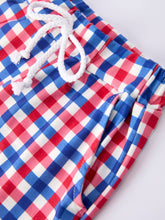 Load image into Gallery viewer, Boys 4th of July Plaid Flag Set
