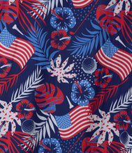 Load image into Gallery viewer, Patriotic Paradise Golf Polo - Men's Tropical USA Golf Shirt