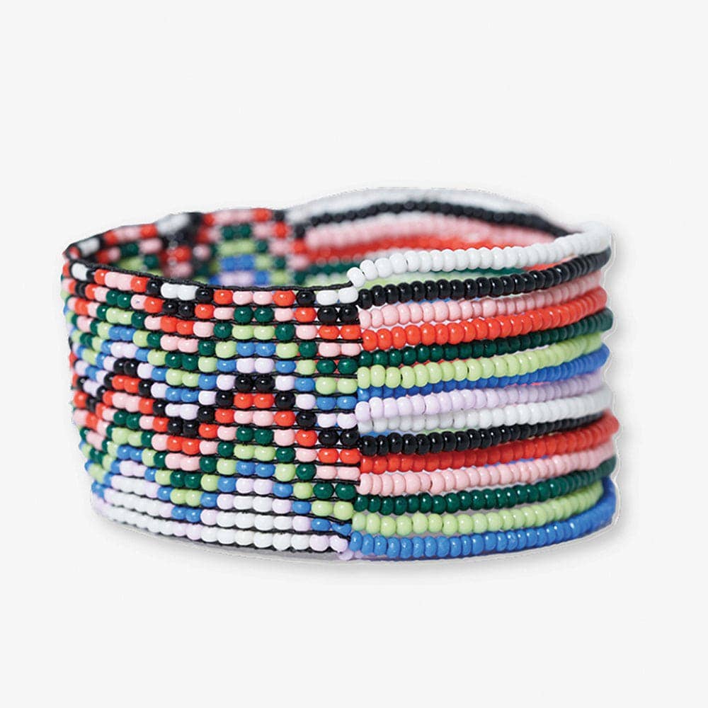 INK + ALLOY - Charlie Wavy Half Woven Beaded Stretch Bracelet Rio Wholesale