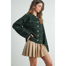 Load image into Gallery viewer, BUTTERMELON - Button Front Striped Cardigan - BMC7580