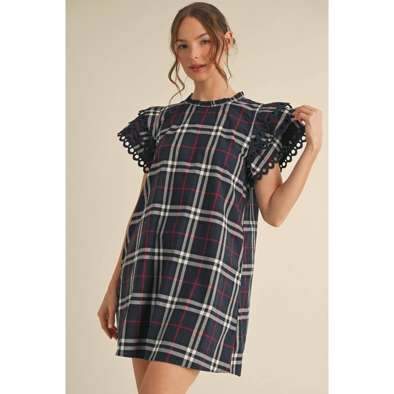 STYLE USA - Plaid check print dress