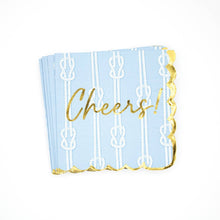 Load image into Gallery viewer, Nautical Knot Paper Beverage Napkin Packs