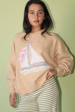 Load image into Gallery viewer, Bailey Rose - Sailboat Knit Fuzzy Sweater