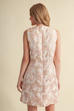 Load image into Gallery viewer, Metallic Floral Shift Dress