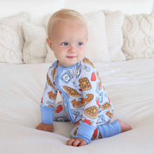 Load image into Gallery viewer, Sweet Stacks Convertible Zip Romper | Blue