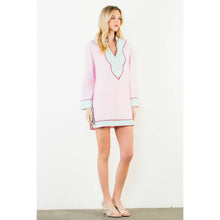Load image into Gallery viewer, Long Sleeve Colorblocked V-Neck Dress